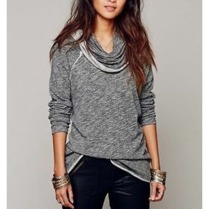 Free People long sleeve cowl neck hoodie